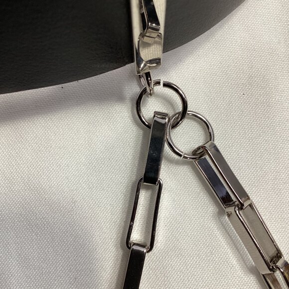 The Attico 'Chain' Black Leather Draped Chain Detail Belt Size L - Picture 5 of 5